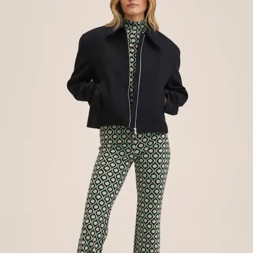 Mango wool blend cropped jacket (M)